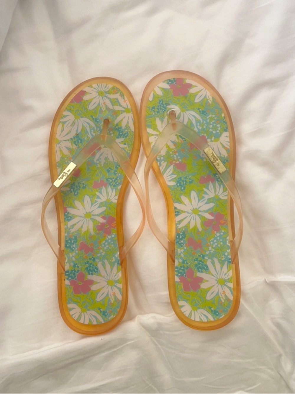 Lilly Pulitzer Floral Jelly Flip Flops